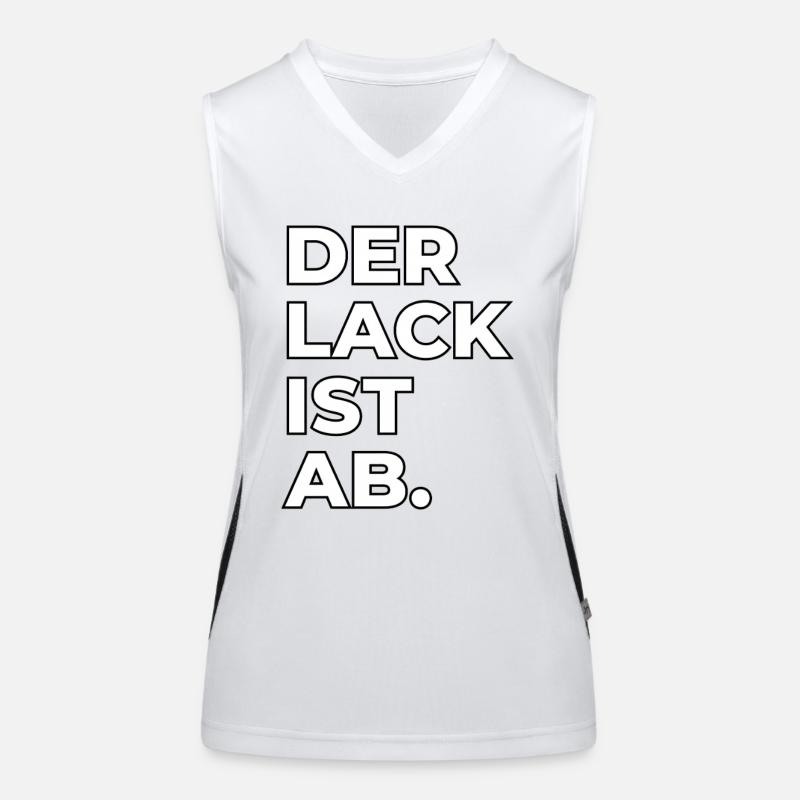 Der Lack ist ab Lackierer Spruch Funktionelles Kontrast-Tank Top für Frauen