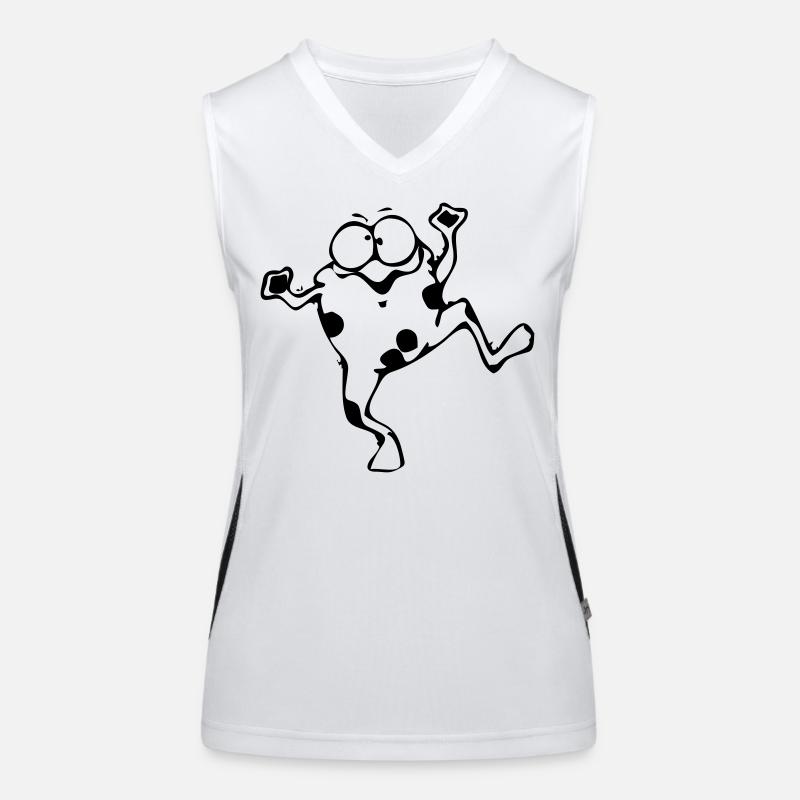 Lustiger Frosch Funktionelles Kontrast-Tank Top für Frauen