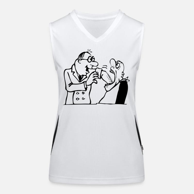 Brutaler Zahnarzt Funktionelles Kontrast-Tank Top für Frauen