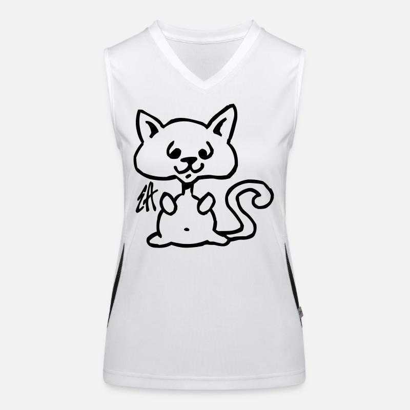 Katze Funktionelles Kontrast-Tank Top für Frauen