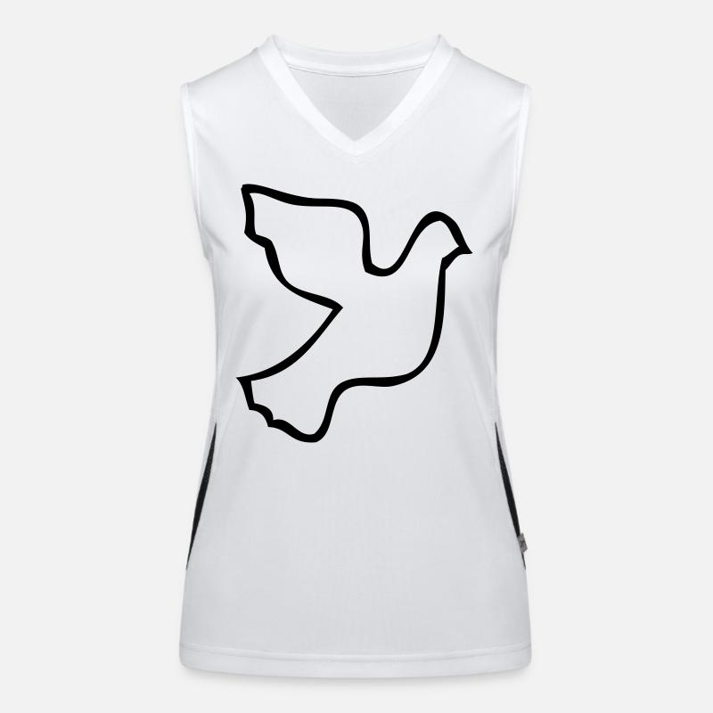 Friedenstaube Funktionelles Kontrast-Tank Top für Frauen