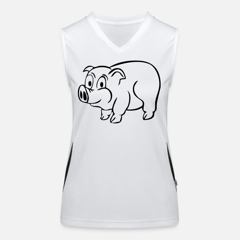 Lucky Pig Women's Functional Contrast Tank Top