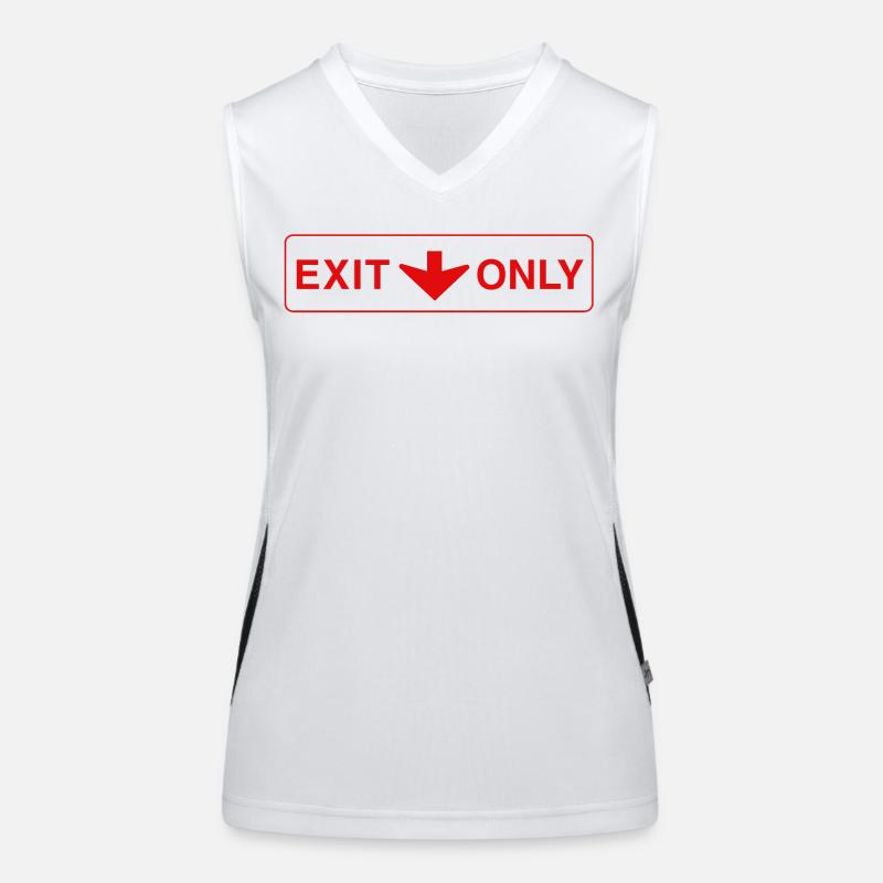 Exit Only - funny gift Women's Functional Contrast Tank Top