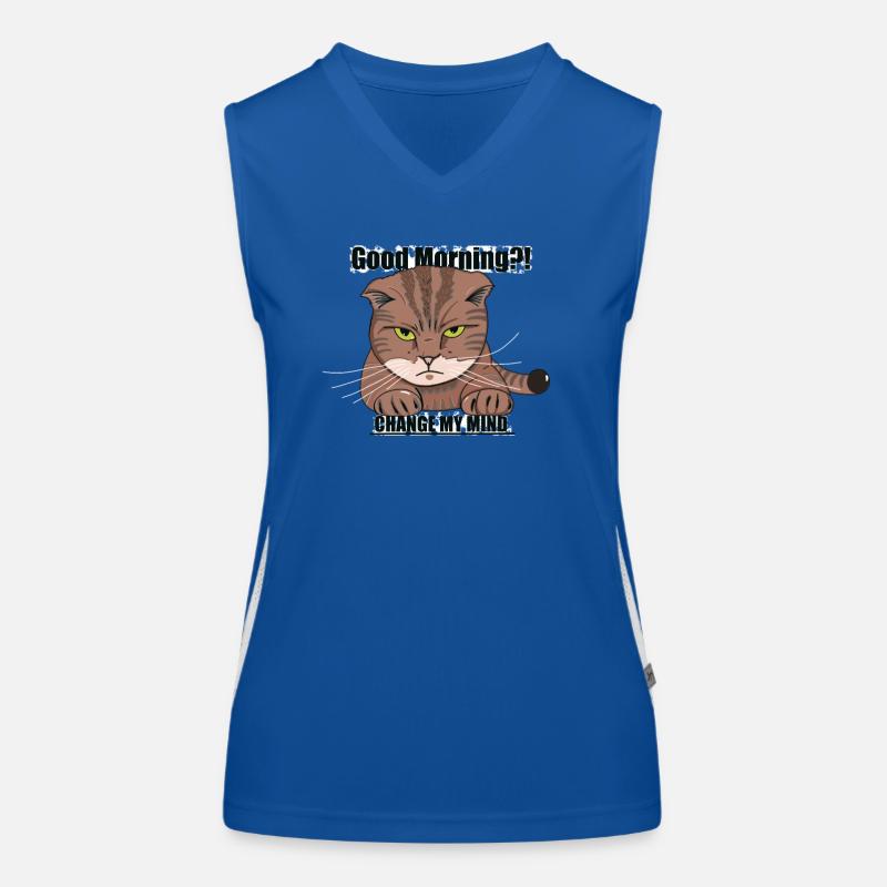 Good Morning Cat - Grumpy Women's Functional Contrast Tank Top