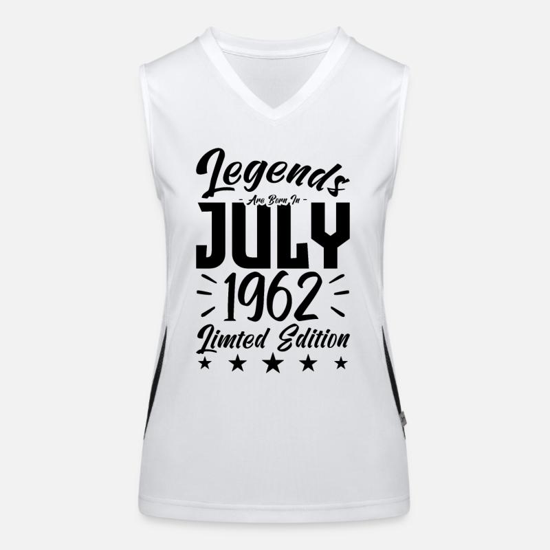 Geboren im Juli 1962. Geburtstagsgeschenk. Funktionelles Kontrast-Tank Top für Frauen