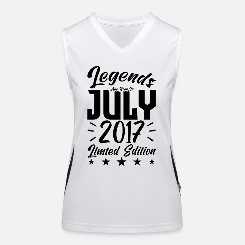 Born in July 2017. Birthday gift. Women's Functional Contrast Tank Top