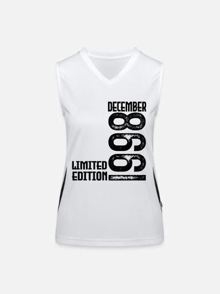 Birthday Gift December 1998. December 1998. - Women's Functional Contrast Tank Top - white/black - Front