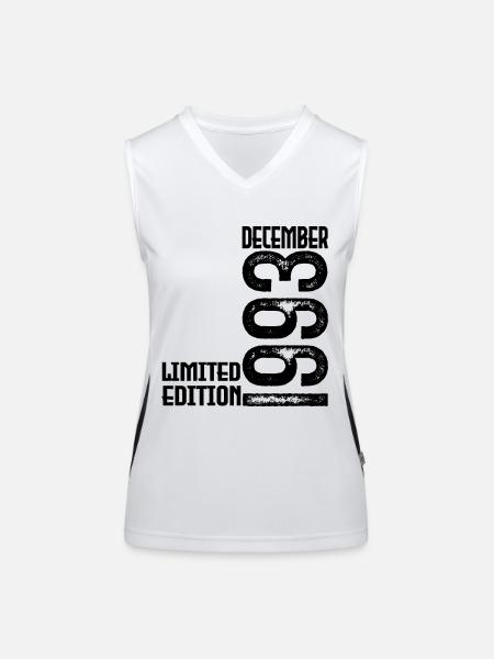 Birthday Gift December 1993. December 1993. - Women's Functional Contrast Tank Top - white/black - Front