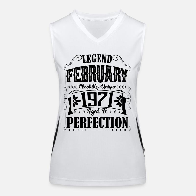 Februar 1971. Februar 1971 Geburtstagsgeschenk. Funktionelles Kontrast-Tank Top für Frauen