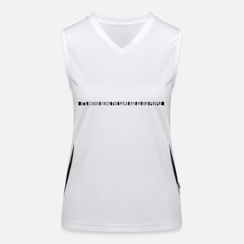 being old people age Funktionelles Kontrast-Tank Top für Frauen