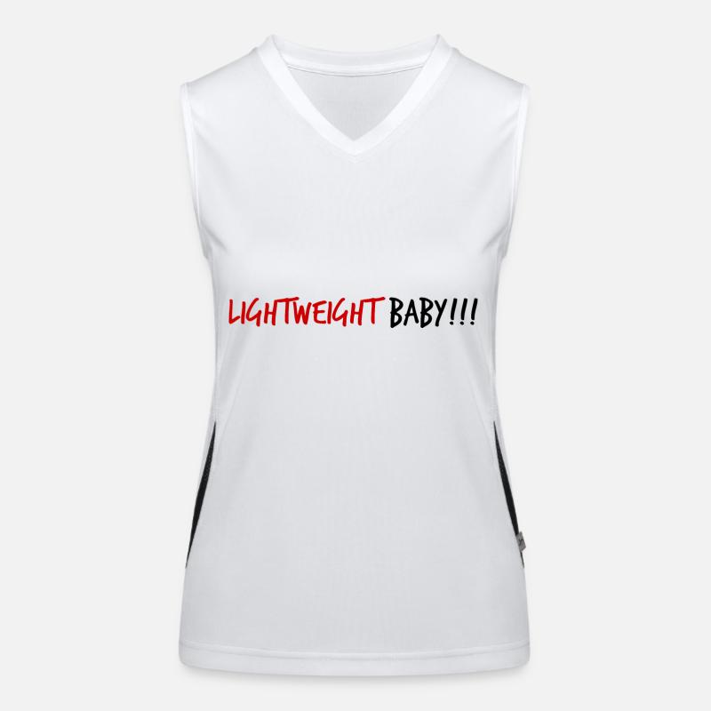 Bébé léger (noir/rouge) Débardeur respirant contrasté Femme