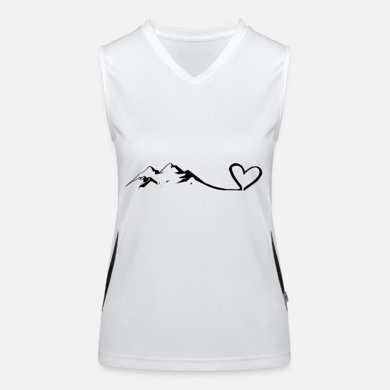 Herz - Berg - (5) Funktionelles Kontrast-Tank Top für Frauen