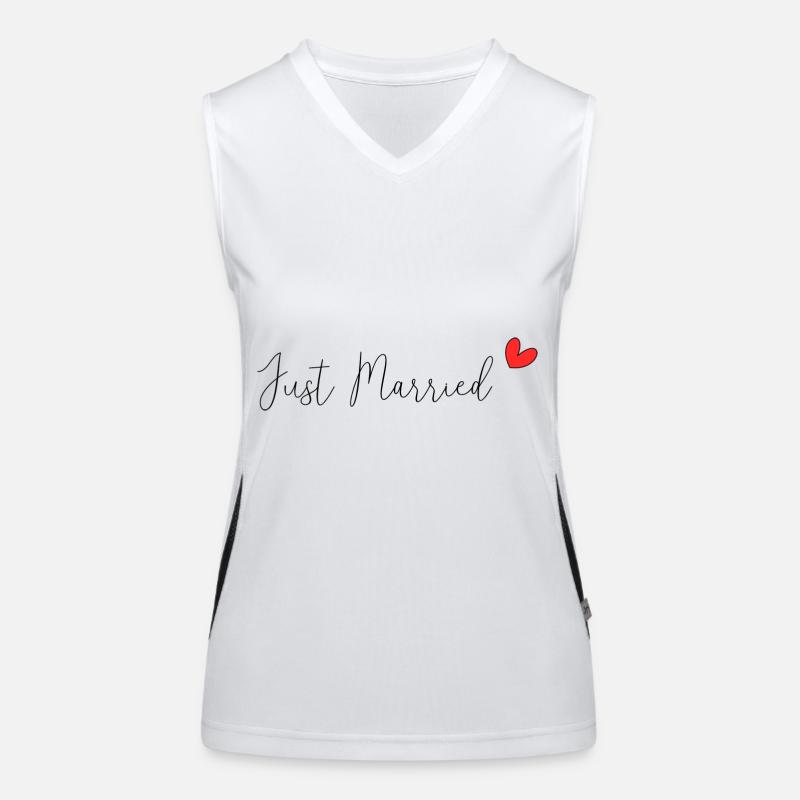 JUST MARRIED. ES LEBE DIE EHE. VALENTINSTAG Funktionelles Kontrast-Tank Top für Frauen