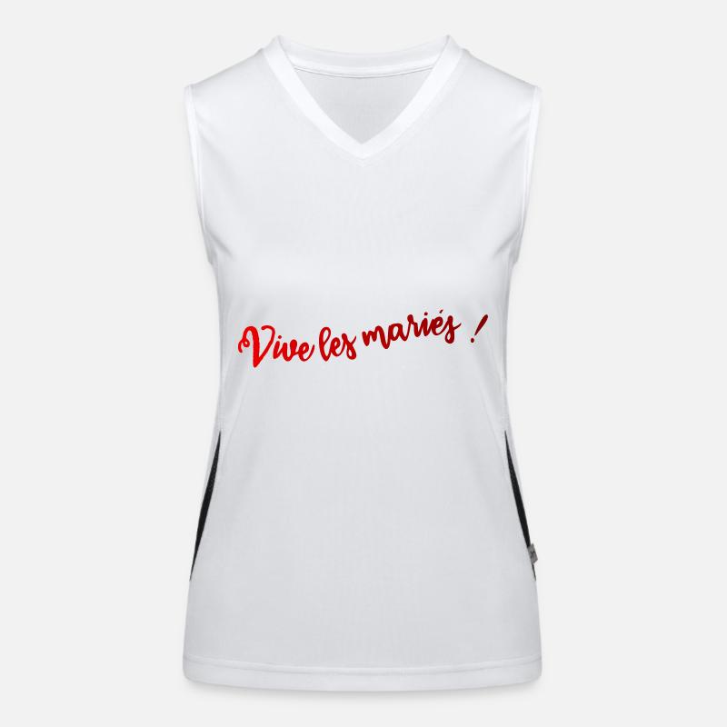 JUST MARRIED. VIVE LES MARIES. SAINT VALENTIN Débardeur respirant contrasté Femme