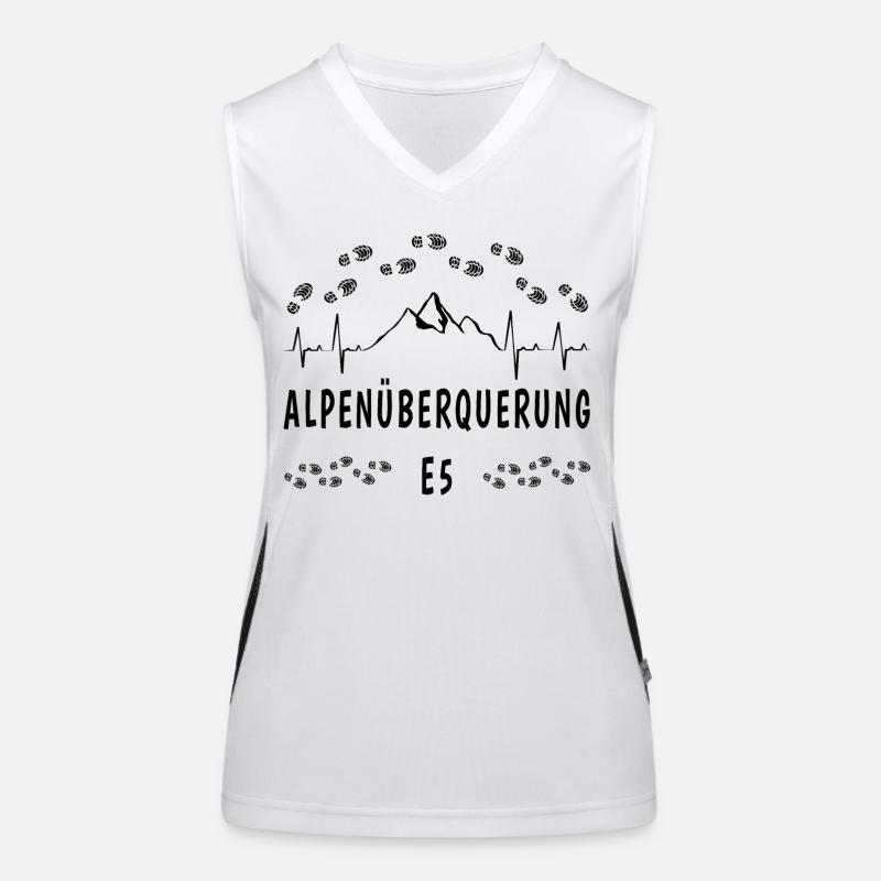 E5 Alpenüberquerung Funktionelles Kontrast-Tank Top für Frauen