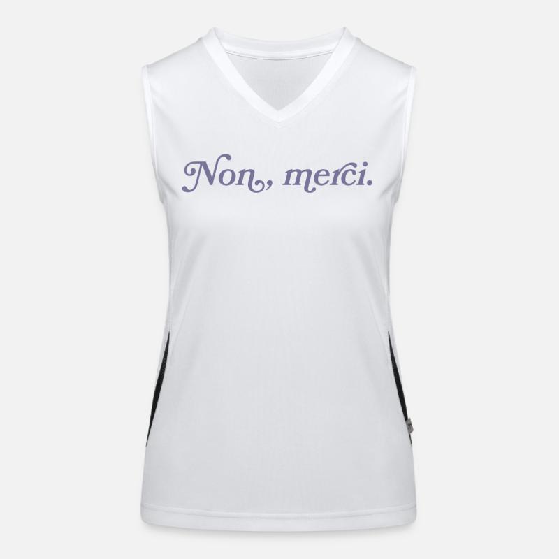 Non, merci – Minimalisme français Débardeur respirant contrasté Femme