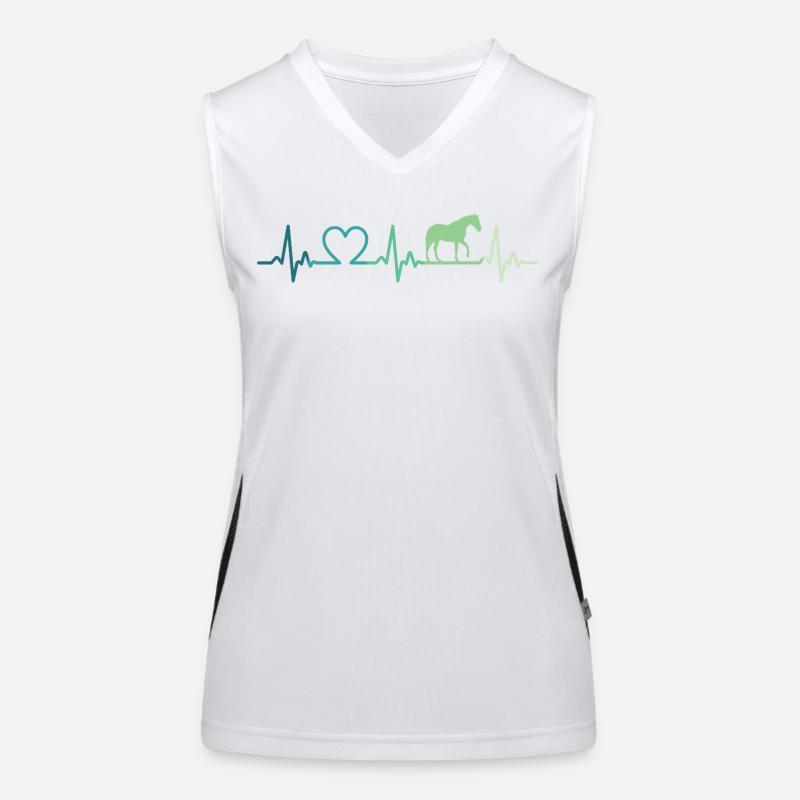 Mein Pferd, Herzschlag, Pferde, Funktionelles Kontrast-Tank Top für Frauen