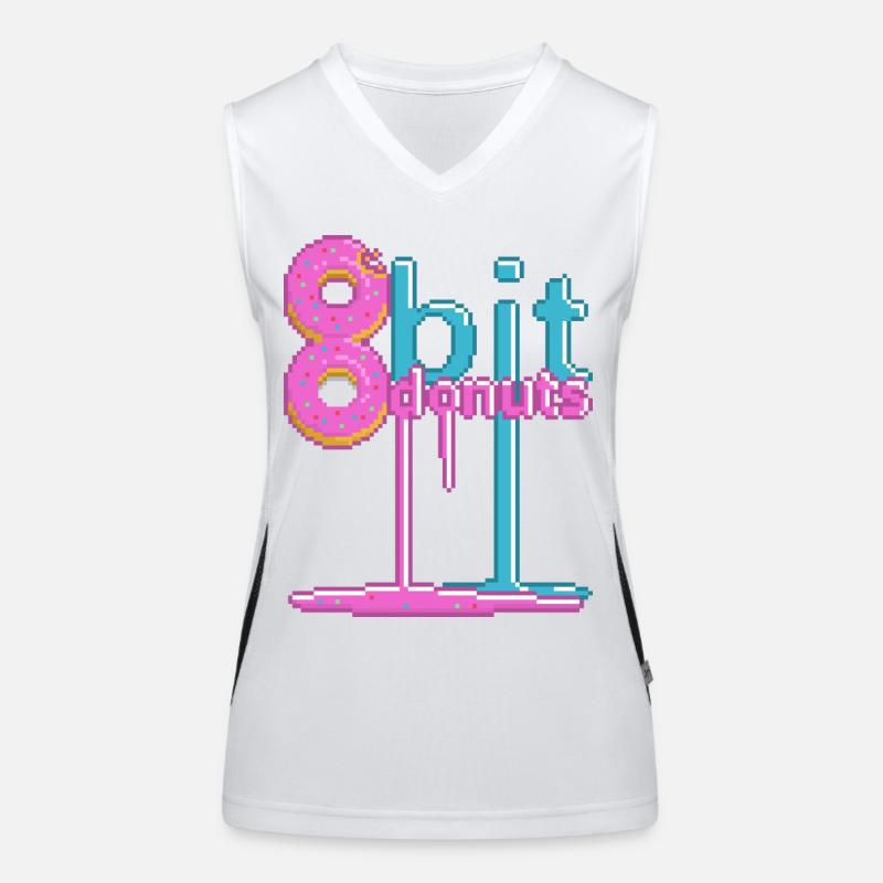 8bit Donuts Funktionelles Kontrast-Tank Top für Frauen