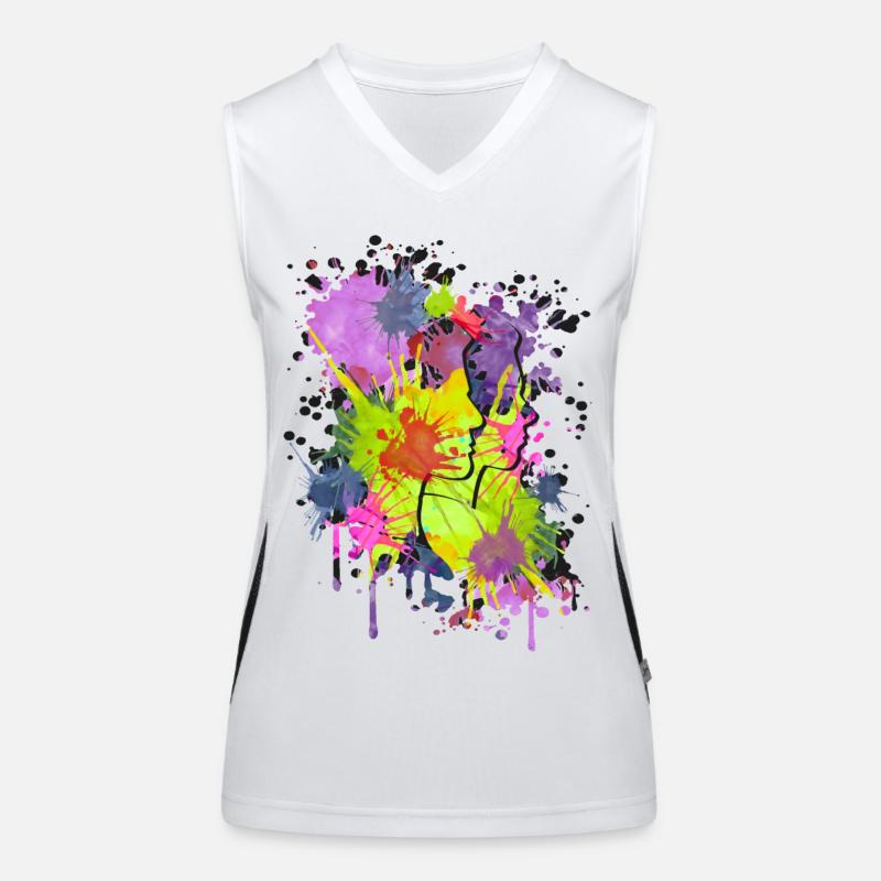 chefs d'éclaboussure Débardeur respirant contrasté Femme