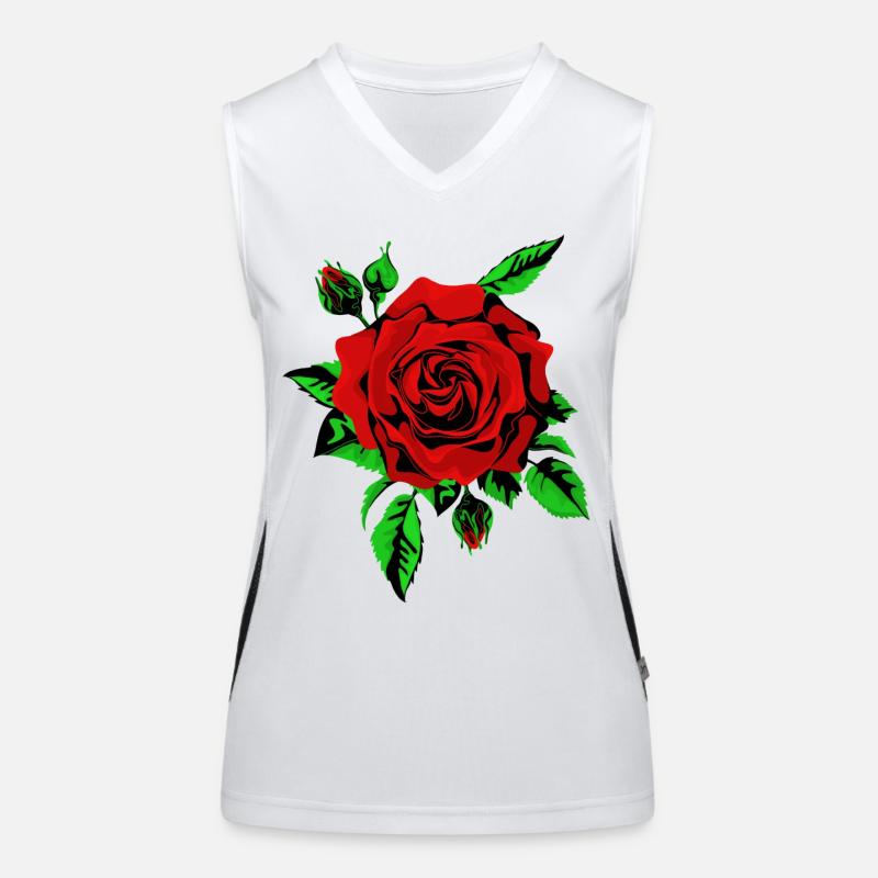 Red Rose Women's Functional Contrast Tank Top