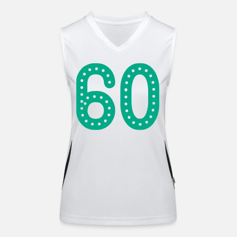 60 ANS. 60e ANNIVERSAIRE. ANNIVERSAIRE 60 ANS. 60 Débardeur respirant contrasté Femme