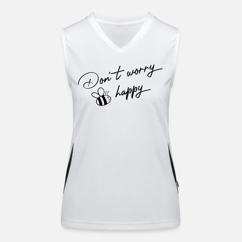 Dont worry be happy - sumse Bee Women's Functional Contrast Tank Top