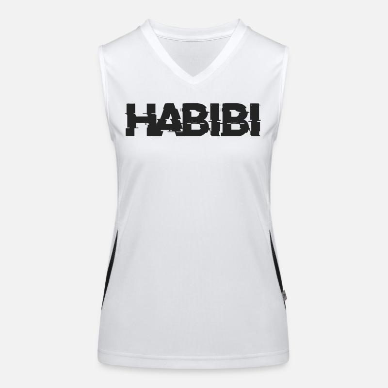 Lettrage Habibi Débardeur respirant contrasté Femme