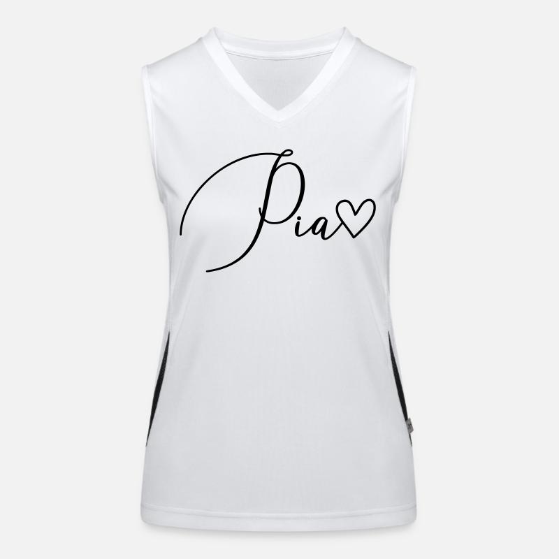 Pia Name Vorname Mädchen Funktionelles Kontrast-Tank Top für Frauen