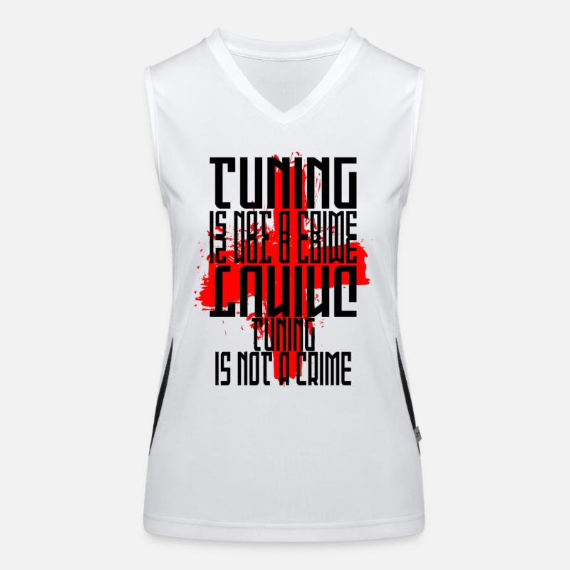 TUGEMA Tuning is not crime Funktionelles Kontrast-Tank Top für Frauen
