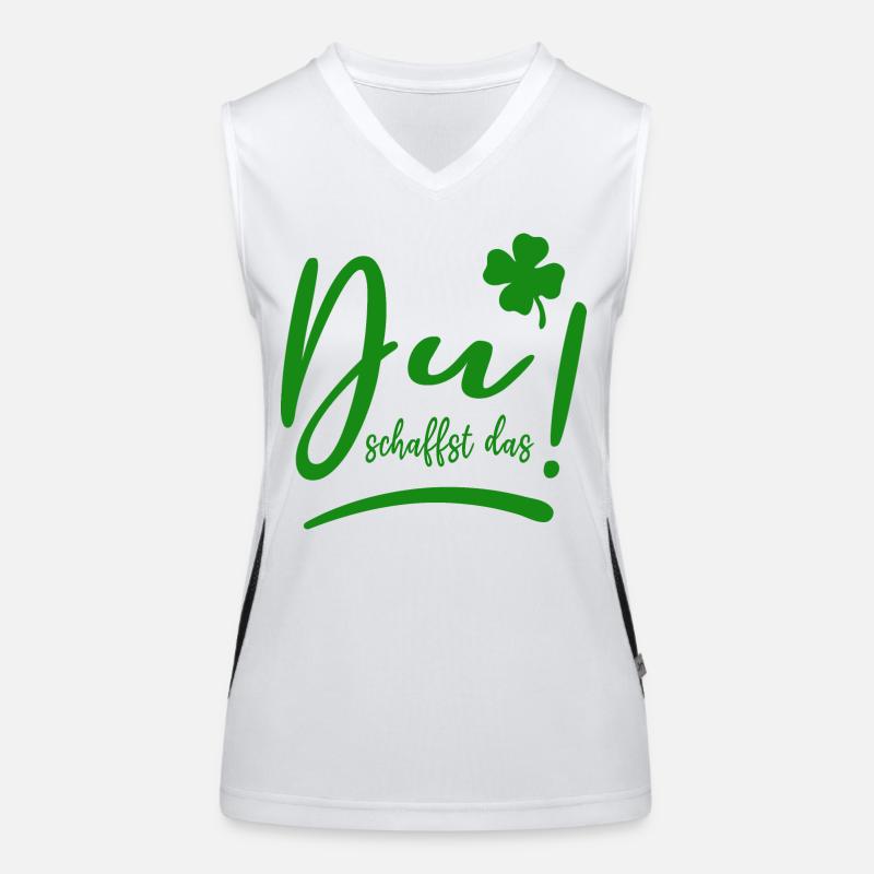 Du schaffst das! - Glücksbringer - Mut machen Funktionelles Kontrast-Tank Top für Frauen