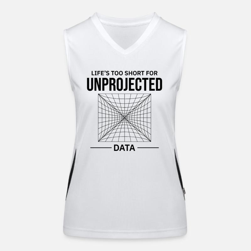 Unprojected Data GIS Cartography Mapping Error Women's Functional Contrast Tank Top