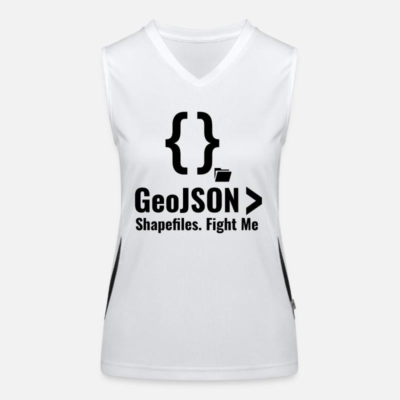 Debatte über GeoJSON-Shapefiles GIS-Datenformat Funktionelles Kontrast-Tank Top für Frauen