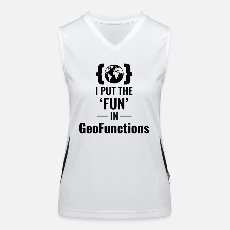 GeoFunctions GIS Programmierung Entwickler Spaß Funktionelles Kontrast-Tank Top für Frauen