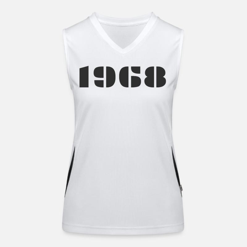1968 - Women's Functional Contrast Tank Top - white/black