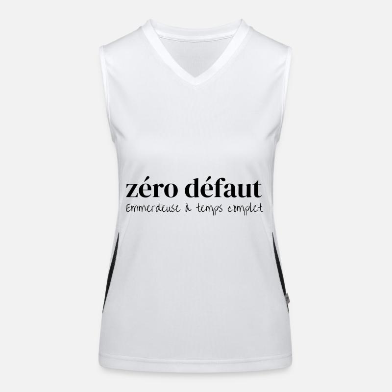 Zéro défaut, emmerdeuse à temps complet Débardeur respirant contrasté Femme