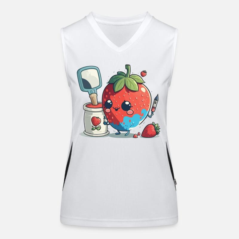 Pennellate creative Top sportivo da donna in contrasto cromatico