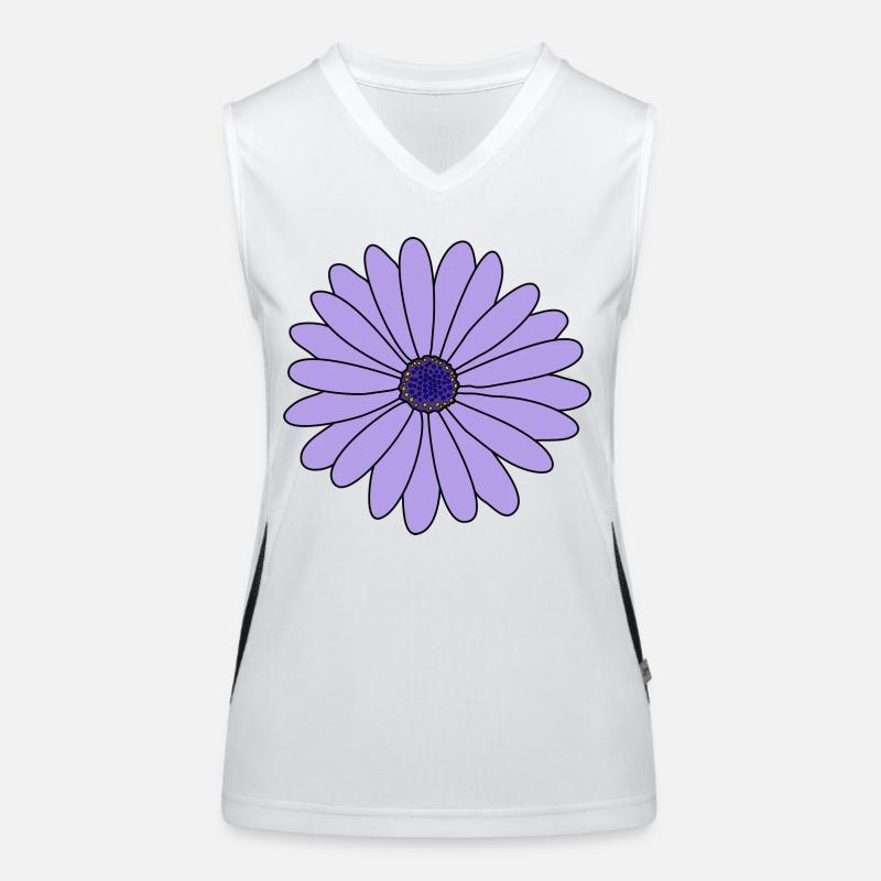 fleur fleur pourpre fleur fleur florale Débardeur respirant contrasté Femme