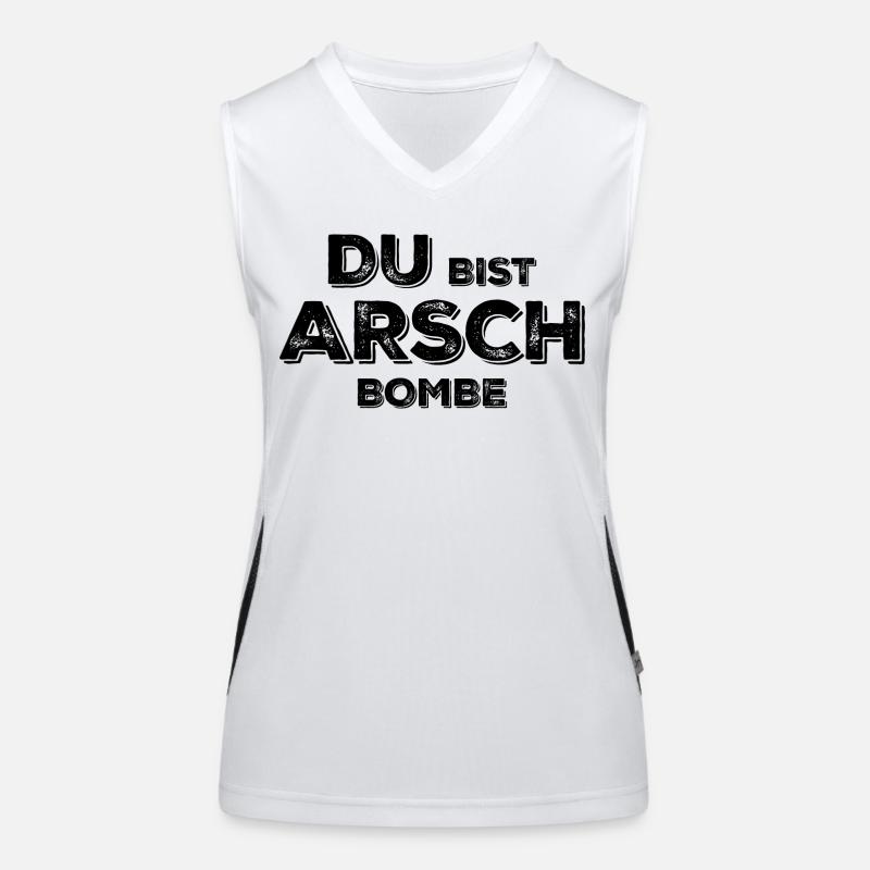 Du bist Arsch Bombe Funktionelles Kontrast-Tank Top für Frauen