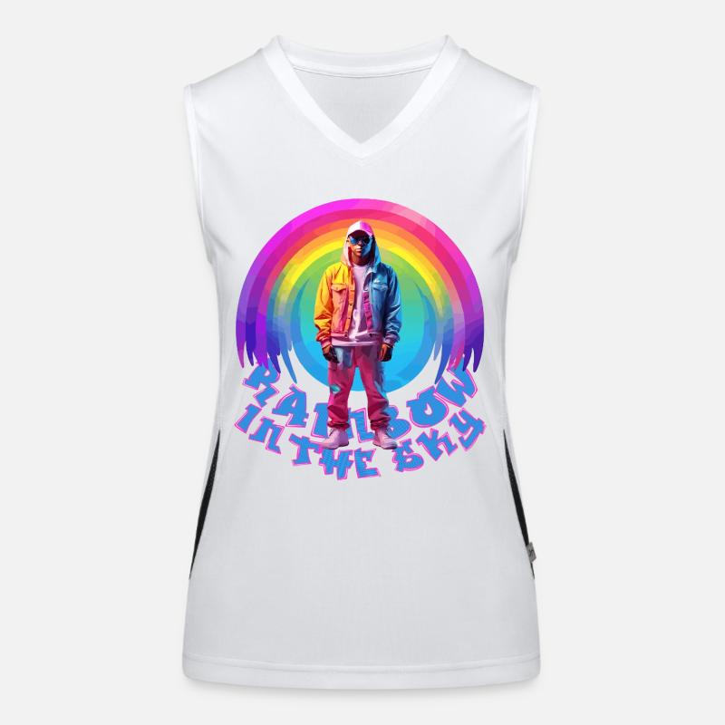 Regenbogen Funktionelles Kontrast-Tank Top für Frauen