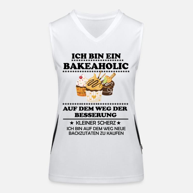 Ich bin ein Bakeaholic Funktionelles Kontrast-Tank Top für Frauen