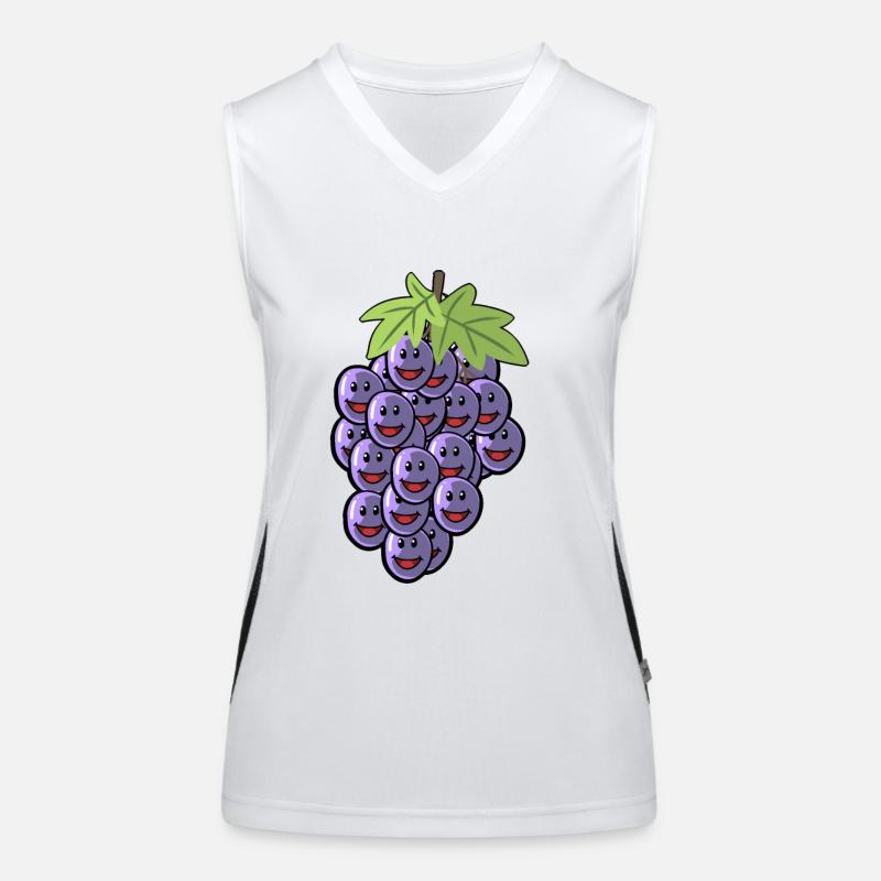 grapes grapes grape wine vine wine vine Women's Functional Contrast Tank Top