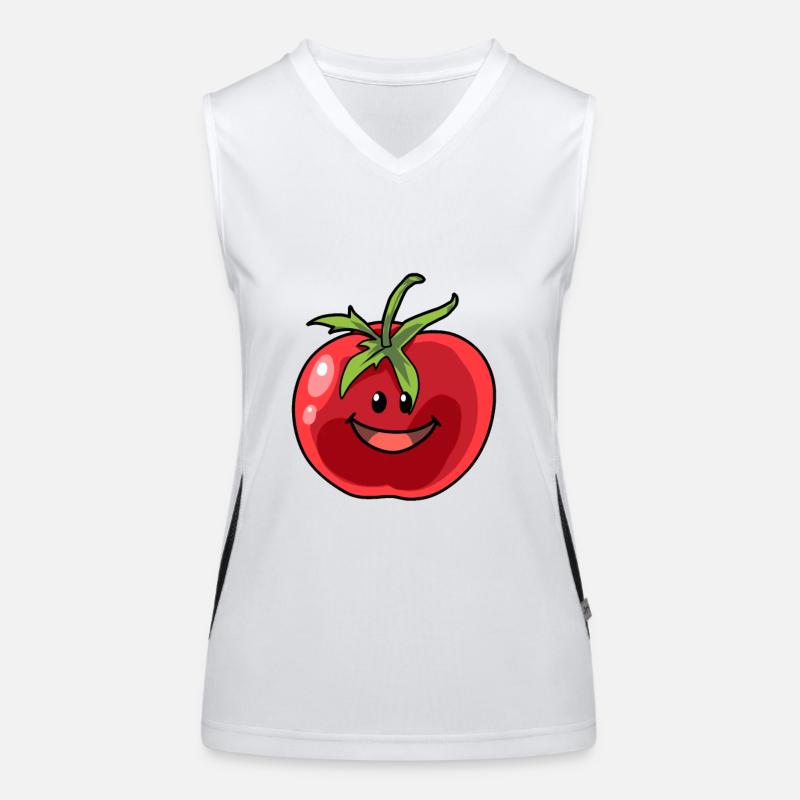 Tomato TomatoEs Vegetarian Shrub Tomato Vegetables Women's Functional Contrast Tank Top