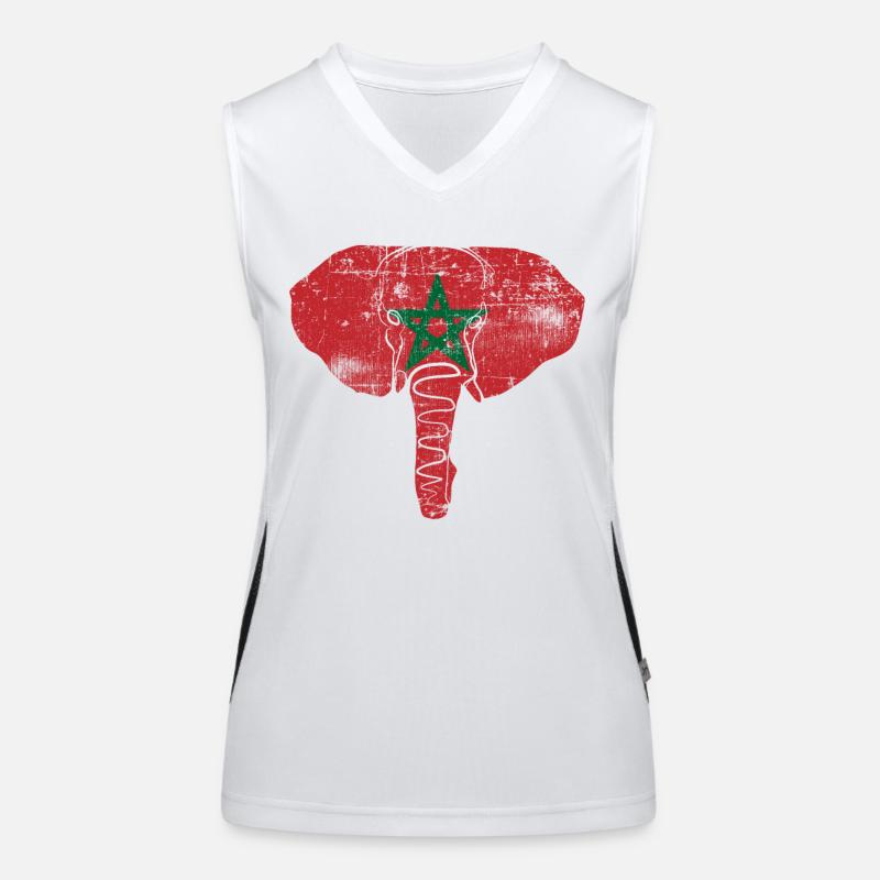 Morocco Flag Women's Functional Contrast Tank Top