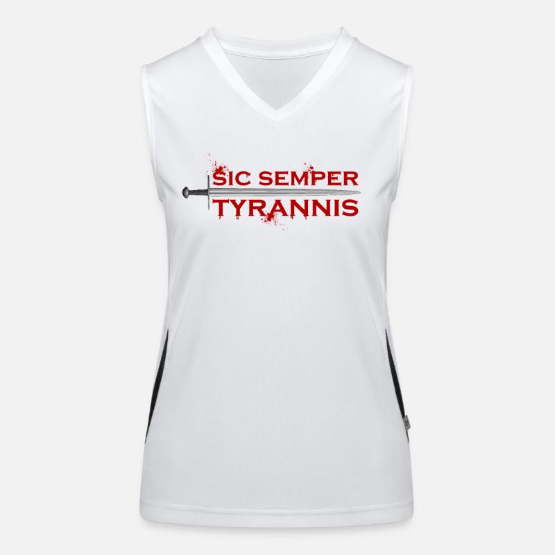 Sic Semper Tyrannis Funktionelles Kontrast-Tank Top für Frauen