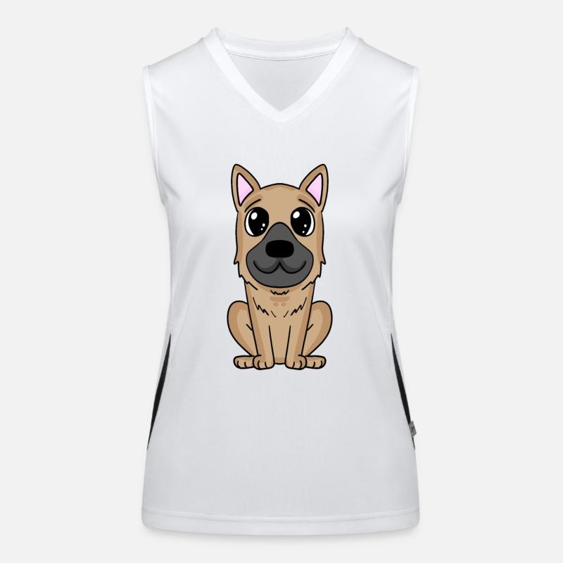 Deutscher Schäferhund Funktionelles Kontrast-Tank Top für Frauen