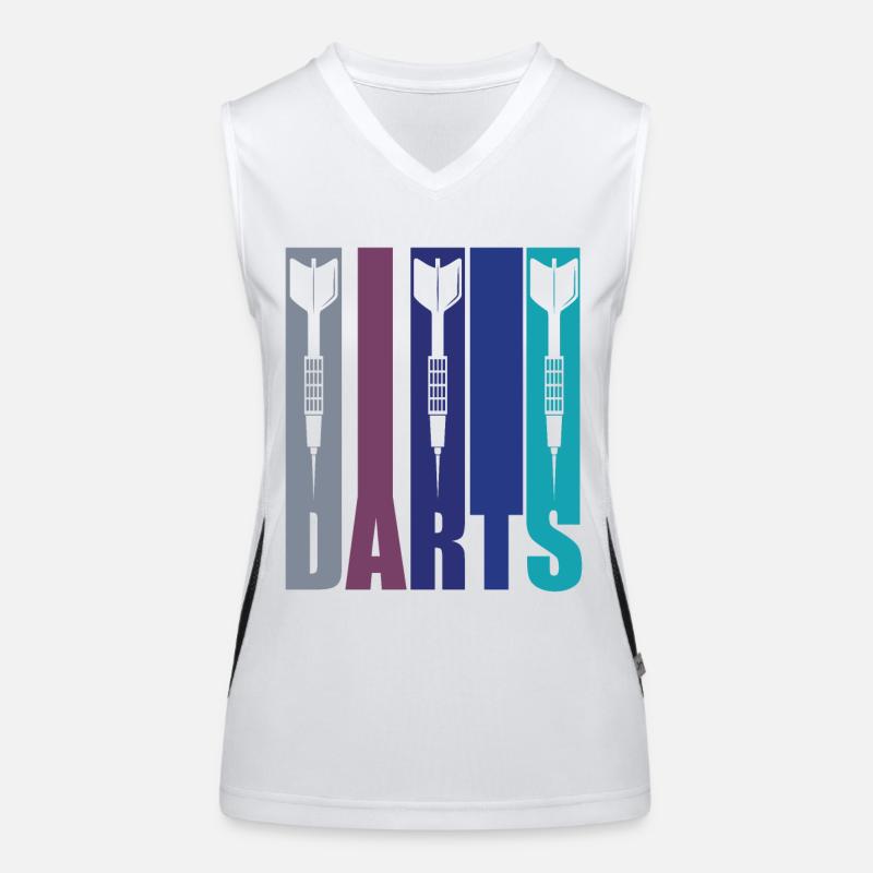 Dartgeschenk - Dartpfeile Funktionelles Kontrast-Tank Top für Frauen