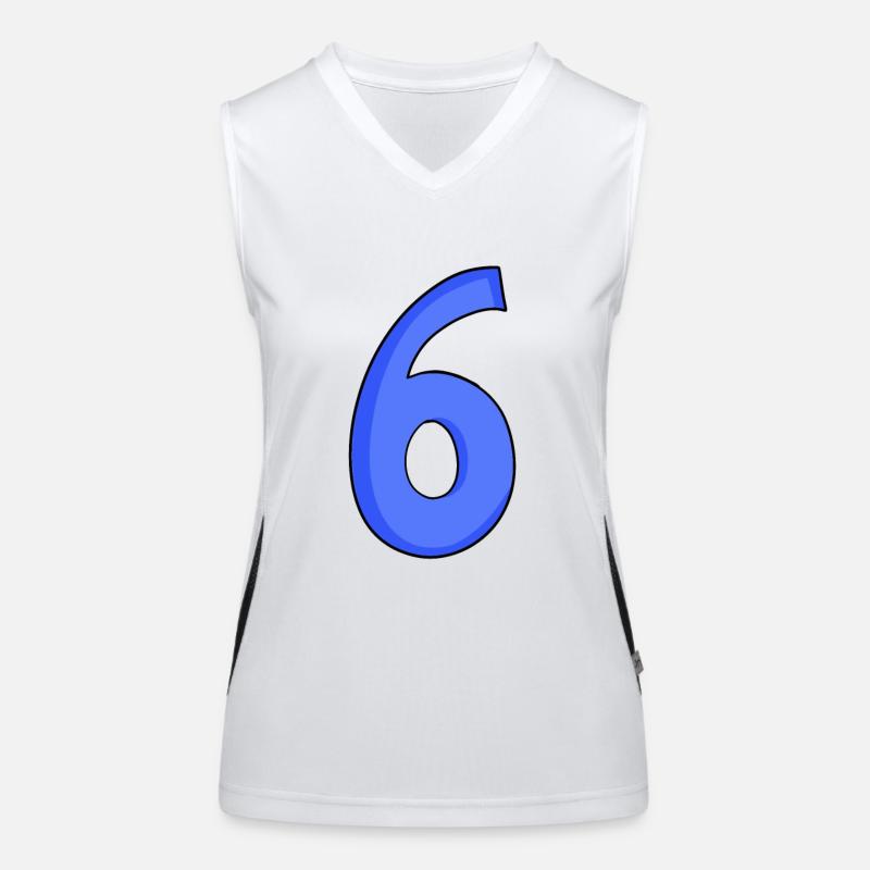 6 - Women's Functional Contrast Tank Top - white/black