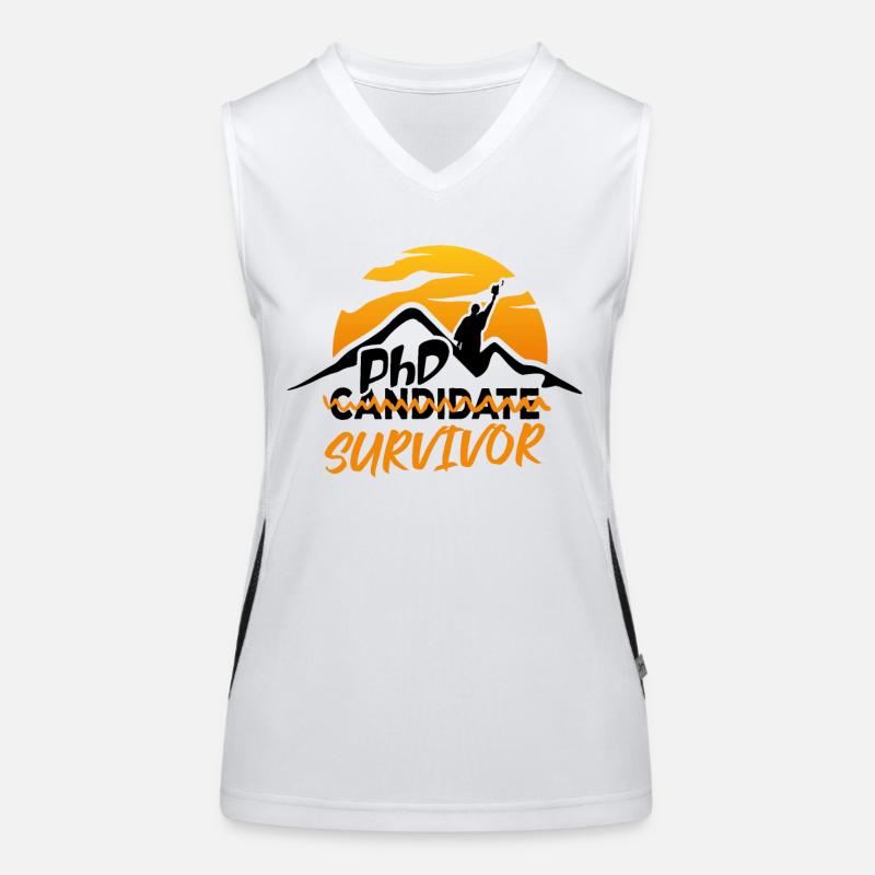 PHD Candidate Survivor Funny Vintage Women's Functional Contrast Tank Top