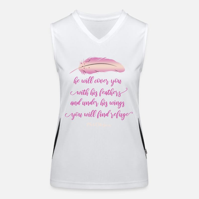 Feder Christliches Zitat Funktionelles Kontrast-Tank Top für Frauen