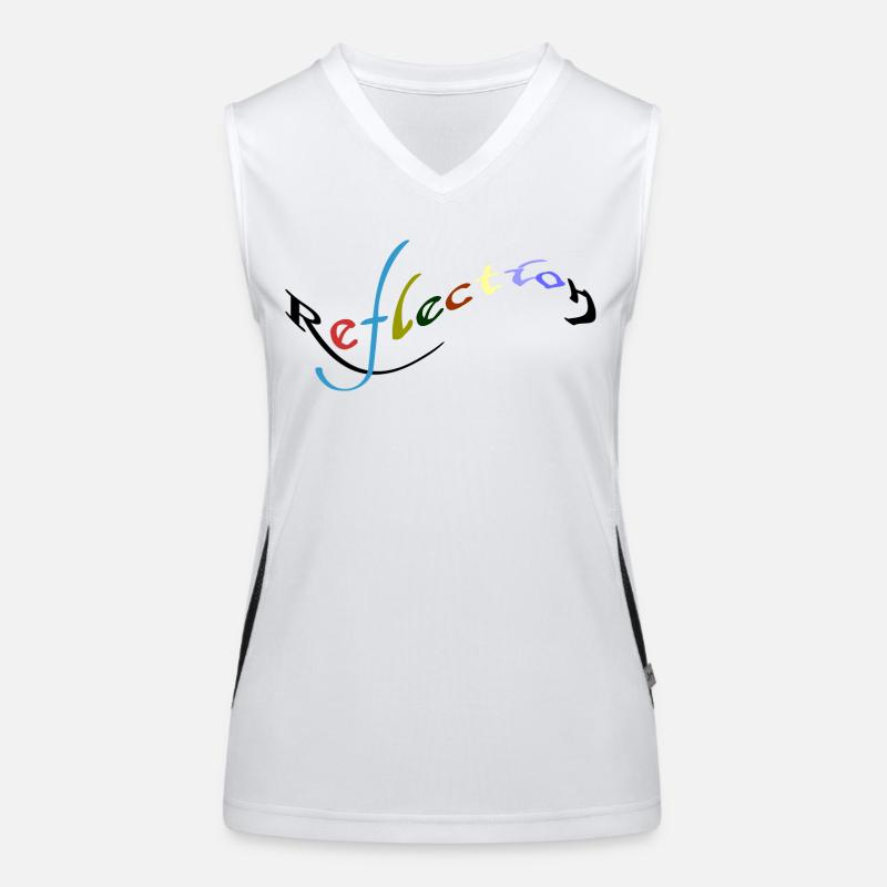 Reflection - Reflexion - Women's Functional Contrast Tank Top - white/black